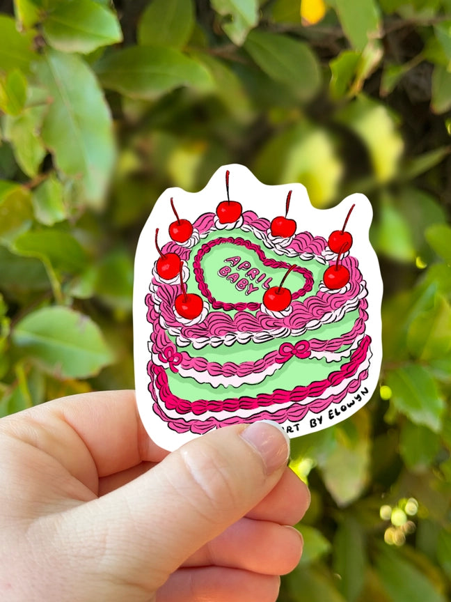 BIRTH MONTH CAKE STICKER