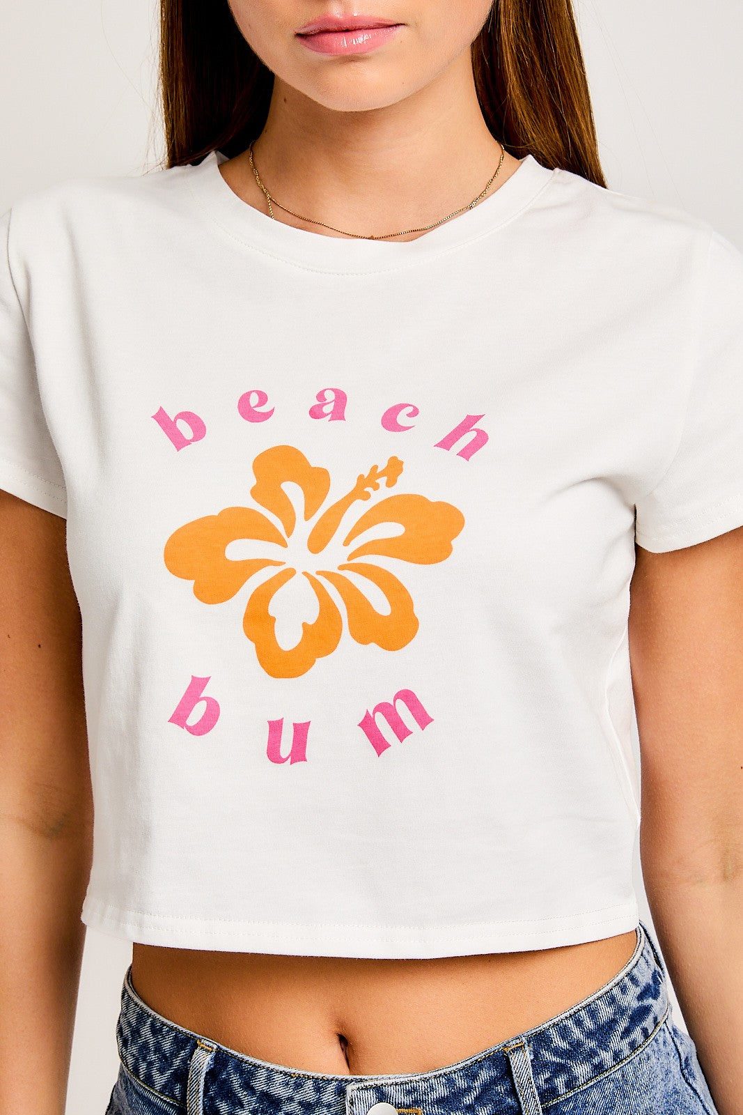 BEACH BUM CROPPED TEE