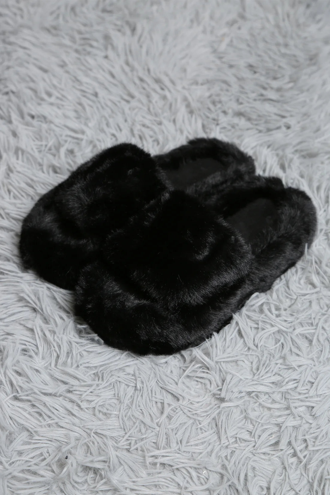 FUZZY OPEN TOE SLIPPERS