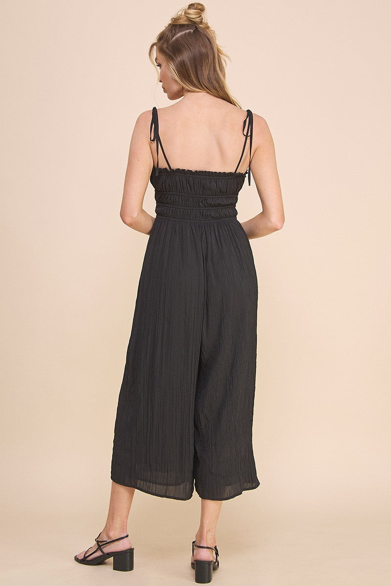 RUCHED BABYDOLL JUMPSUIT