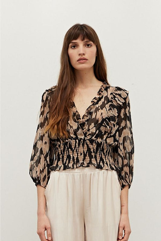 PRINTED CHIFFON BLOUSE