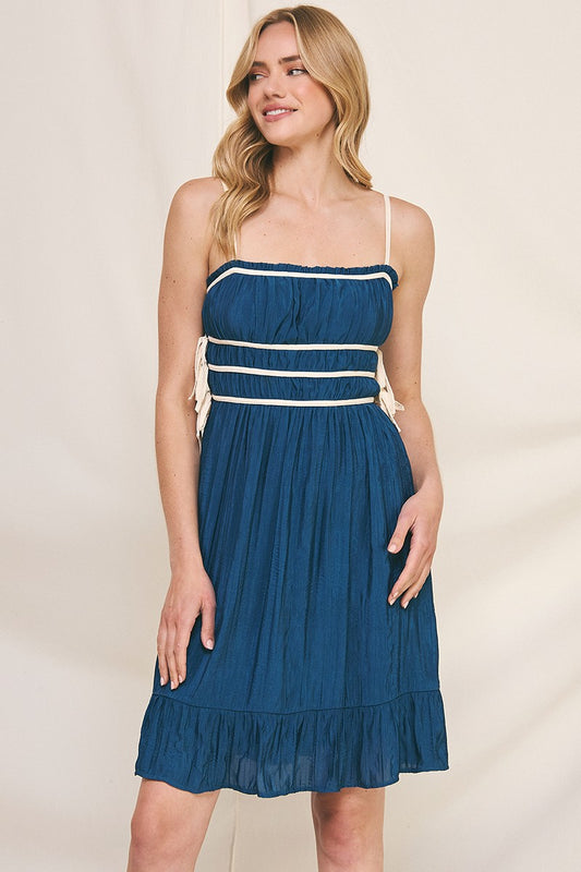 WOVEN TIERED BABYDOLL DRESS