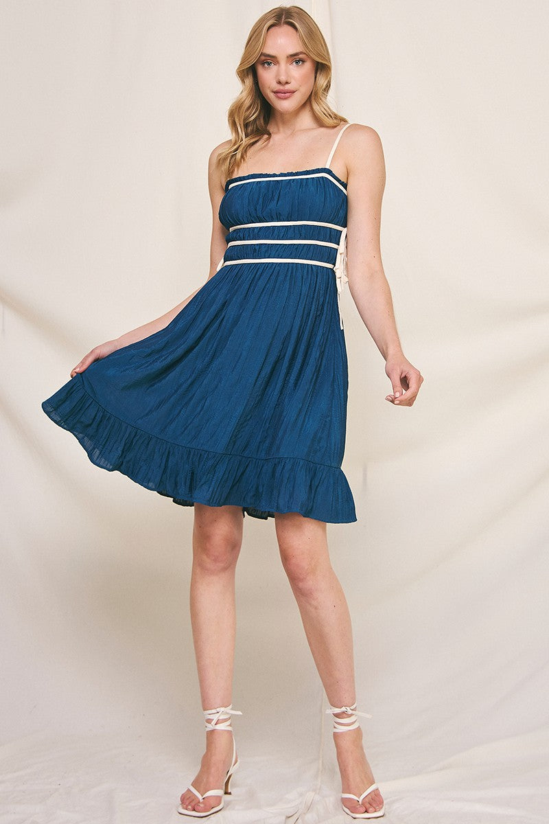 WOVEN TIERED BABYDOLL DRESS