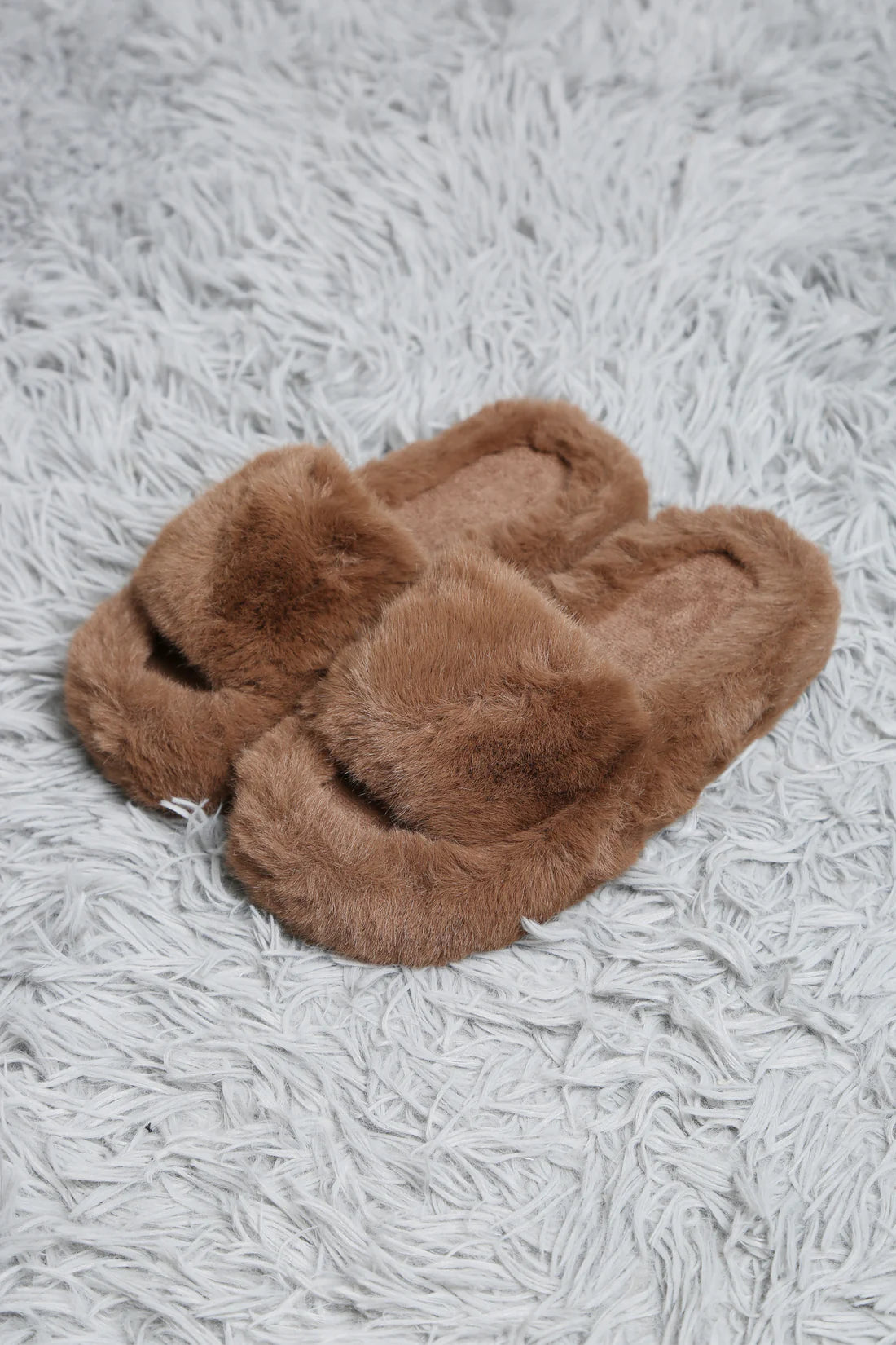 FUZZY OPEN TOE SLIPPERS