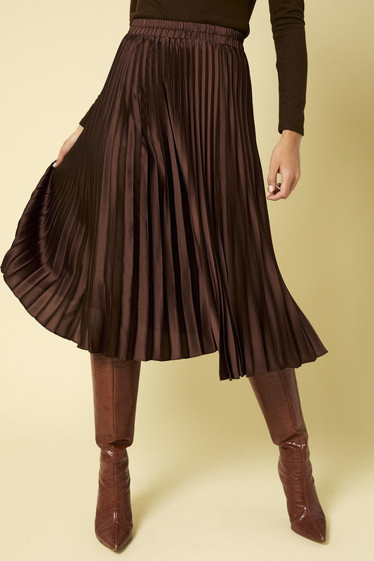 ELASTIC WAIST PLEATED SKIRT