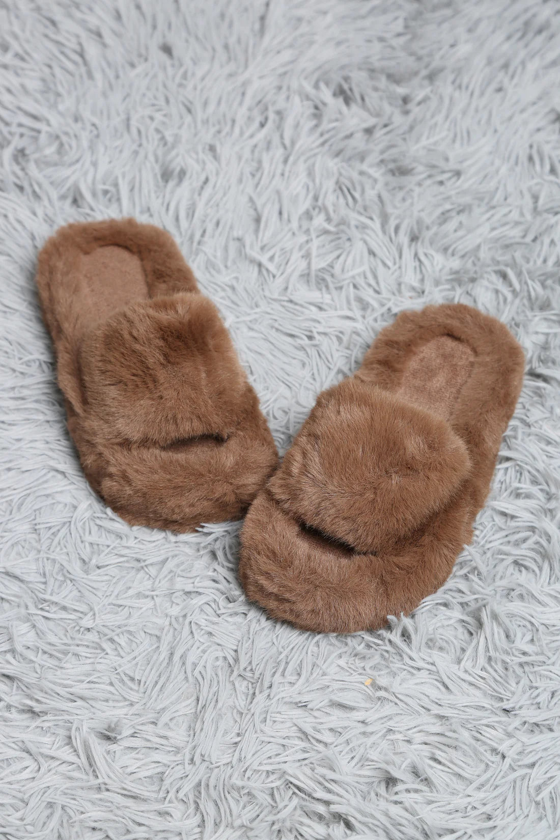 FUZZY OPEN TOE SLIPPERS