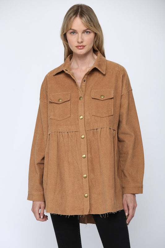 CORDUROY BUTTON UP SHIRT