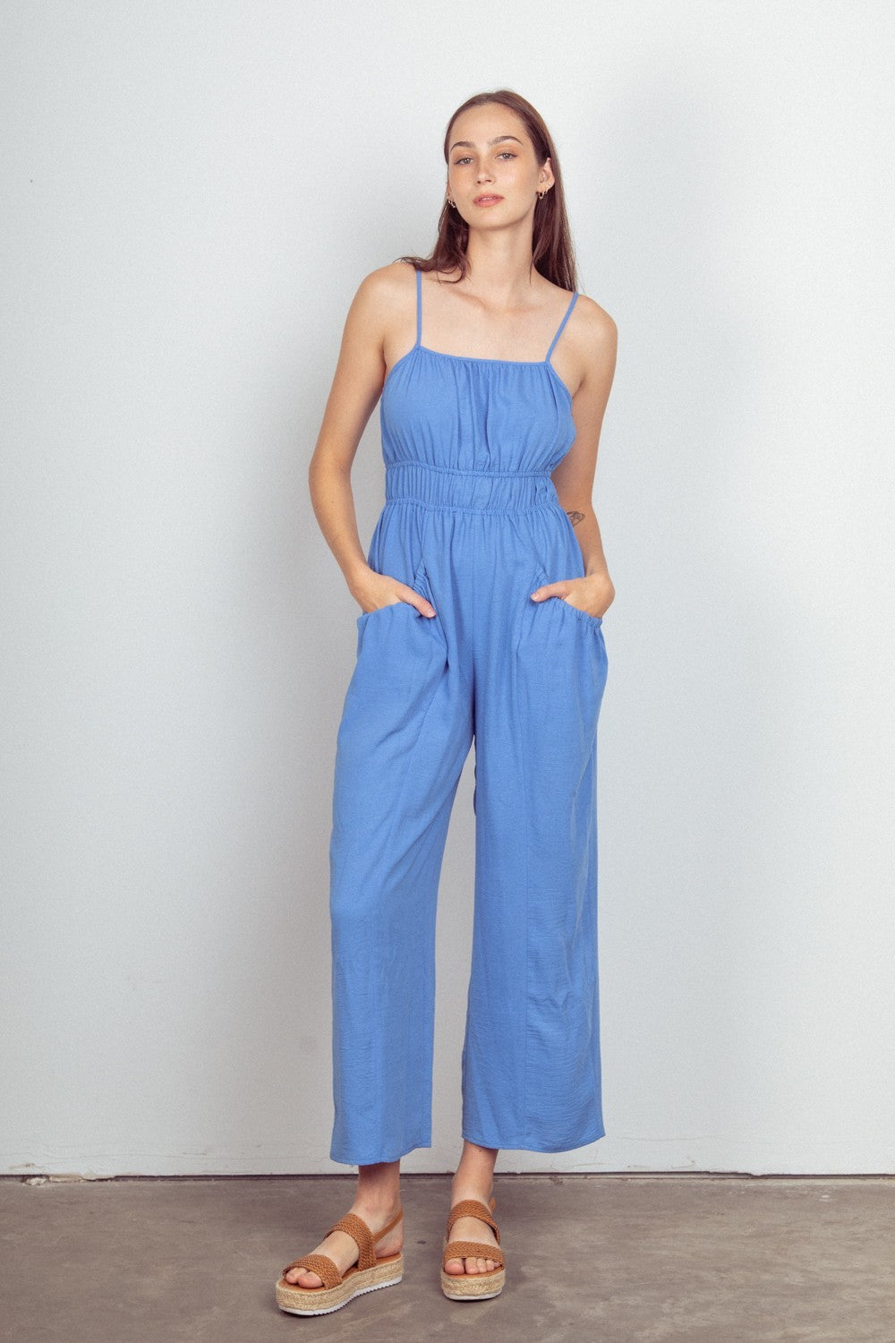 WOVEN JUMPSUIT