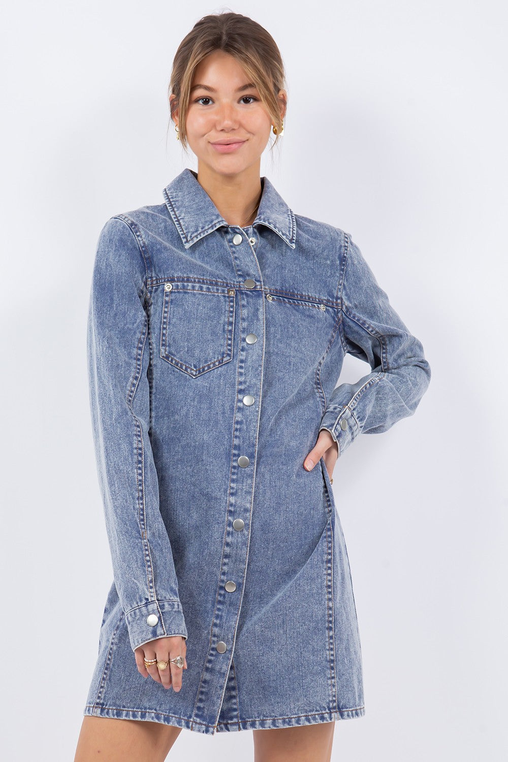 DENIM SHIRT DRESS