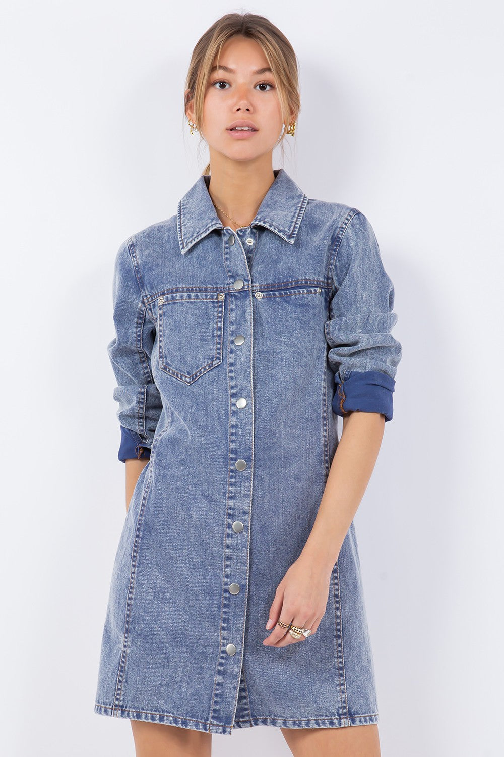 DENIM SHIRT DRESS