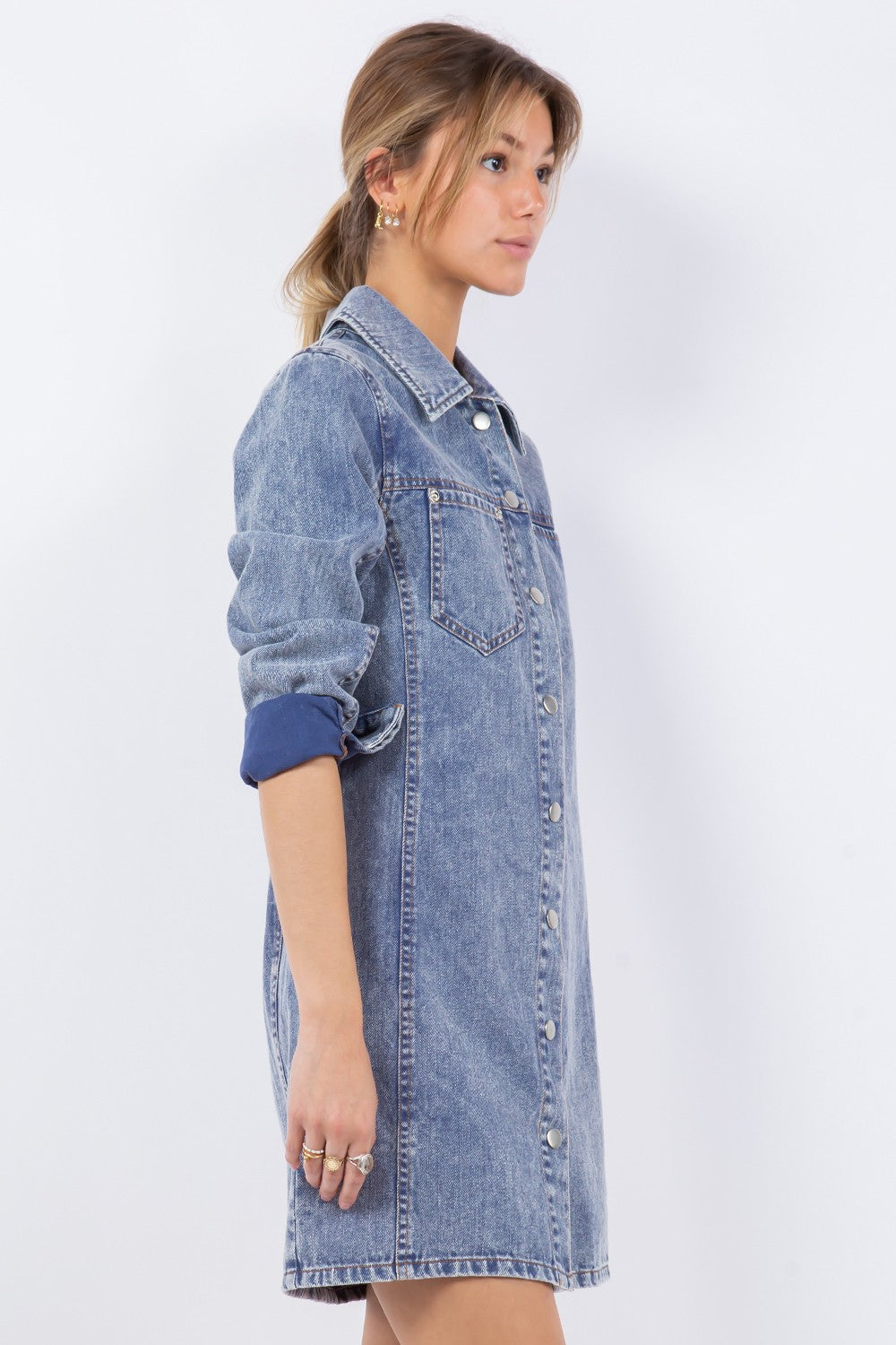 DENIM SHIRT DRESS