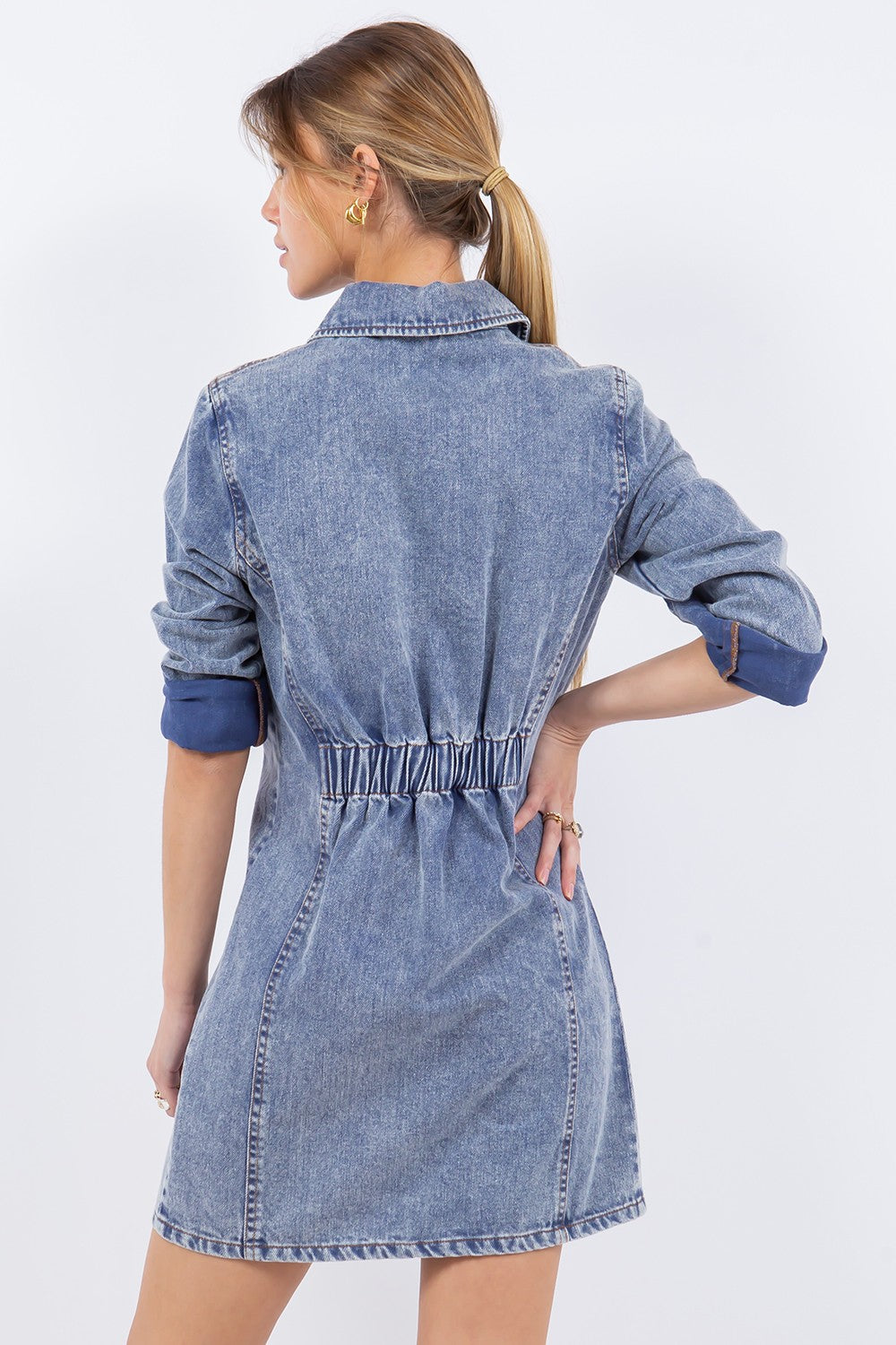 DENIM SHIRT DRESS