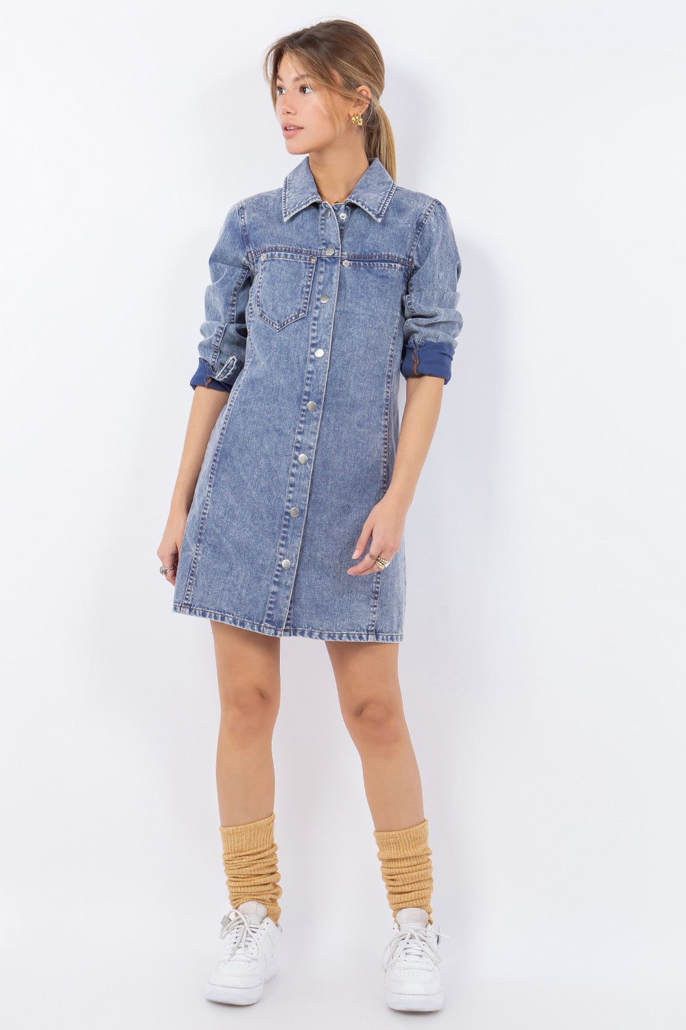 DENIM SHIRT DRESS