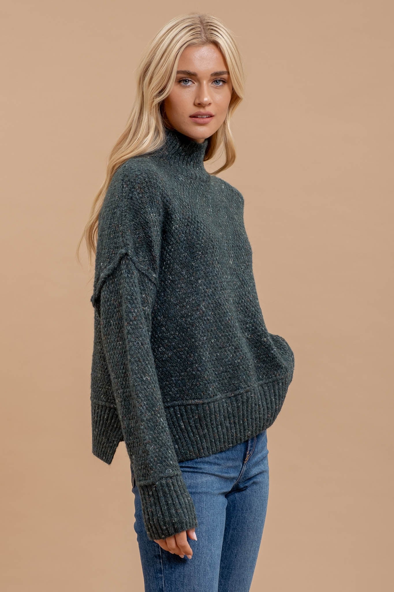 WOOL BLEND TURTLENECK