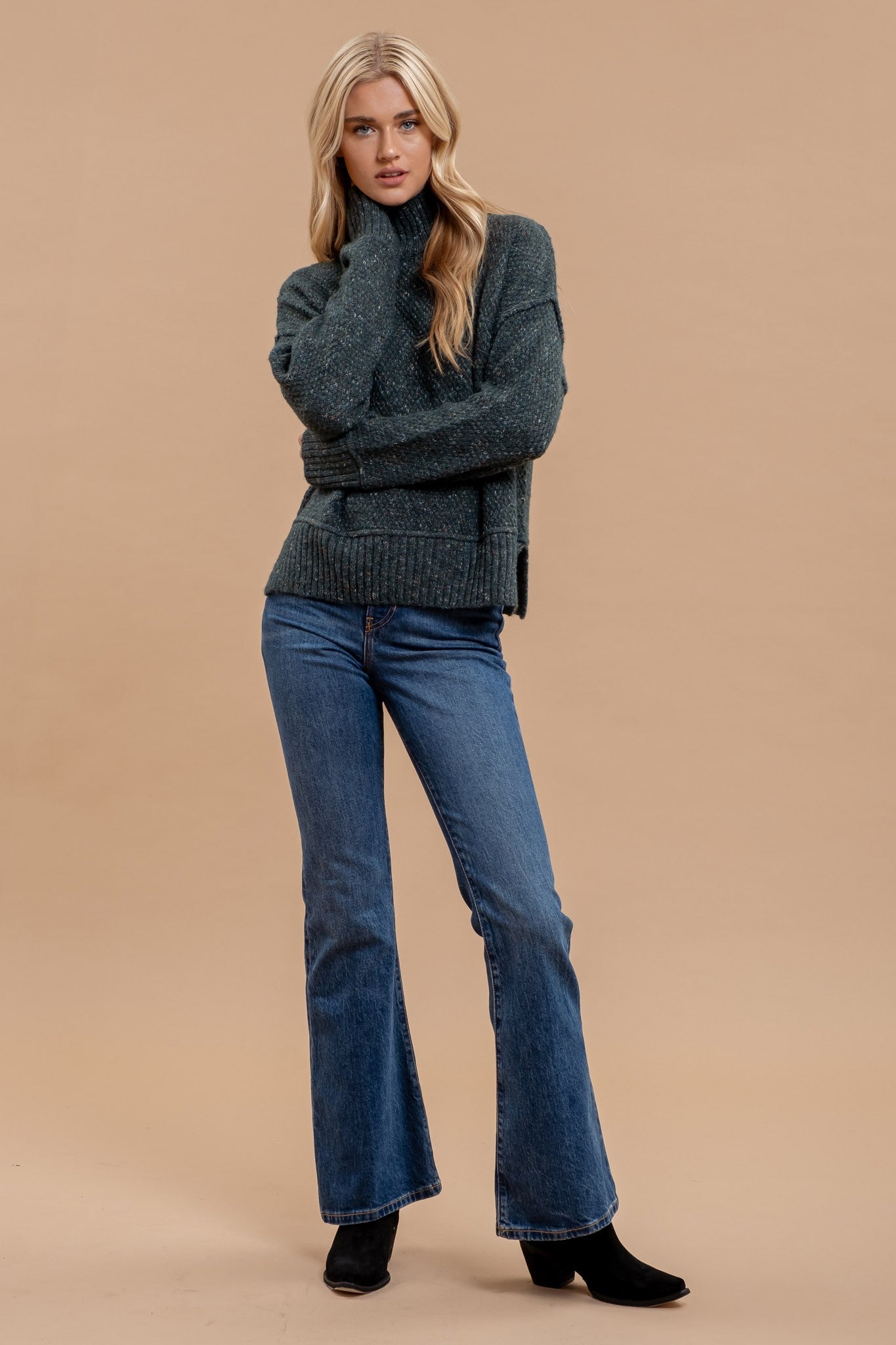 WOOL BLEND TURTLENECK