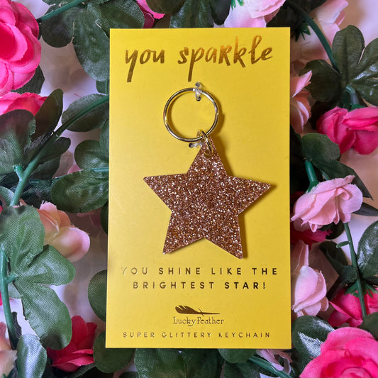 STAR GLITTER KEYCHAIN