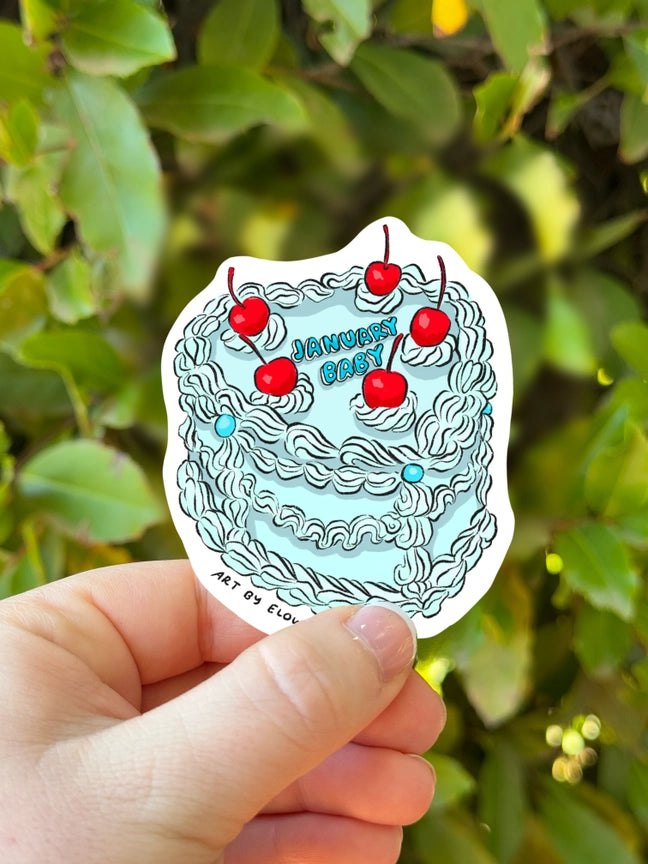 BIRTH MONTH CAKE STICKER