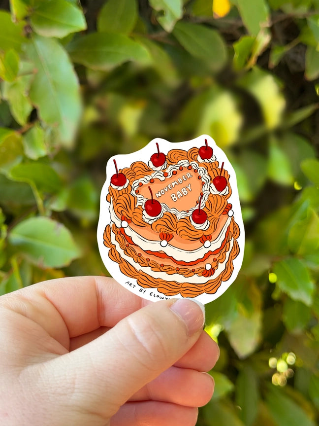 BIRTH MONTH CAKE STICKER