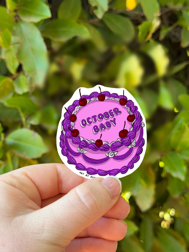 BIRTH MONTH CAKE STICKER