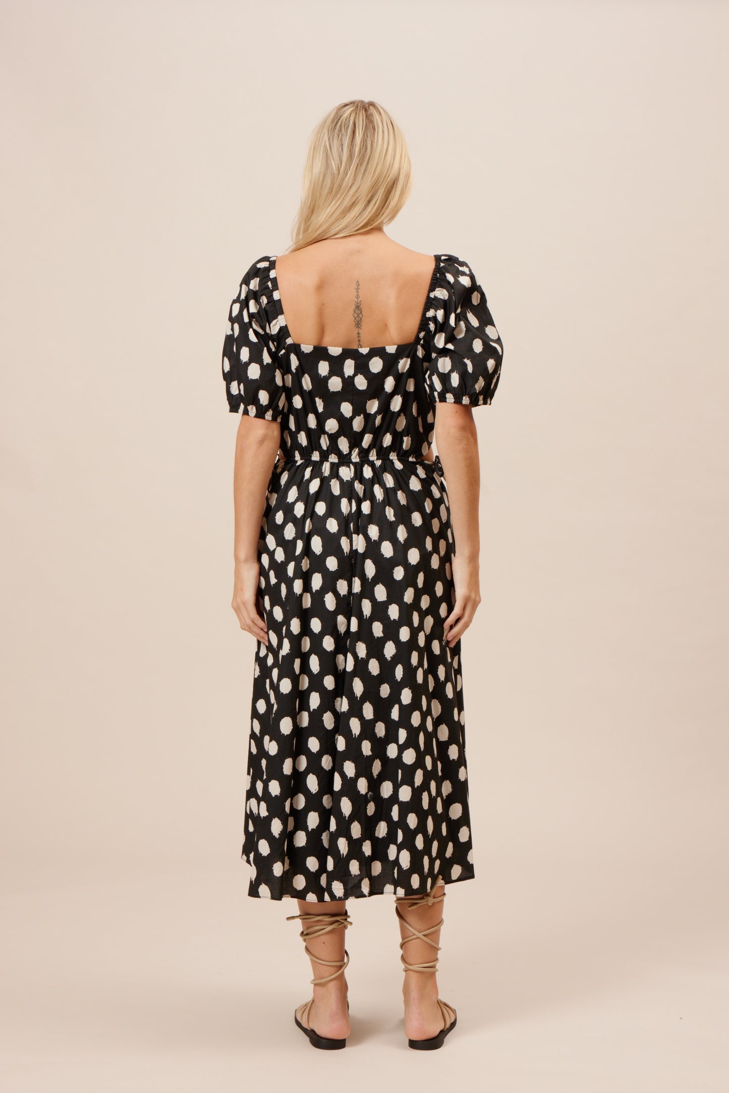 PATTERN POPLIN DRESS