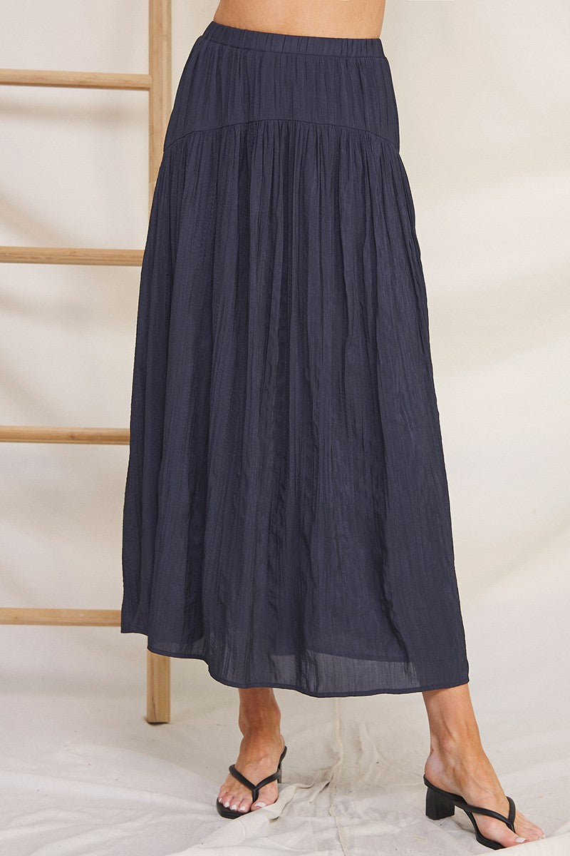 SATEEN MAXI SKIRT