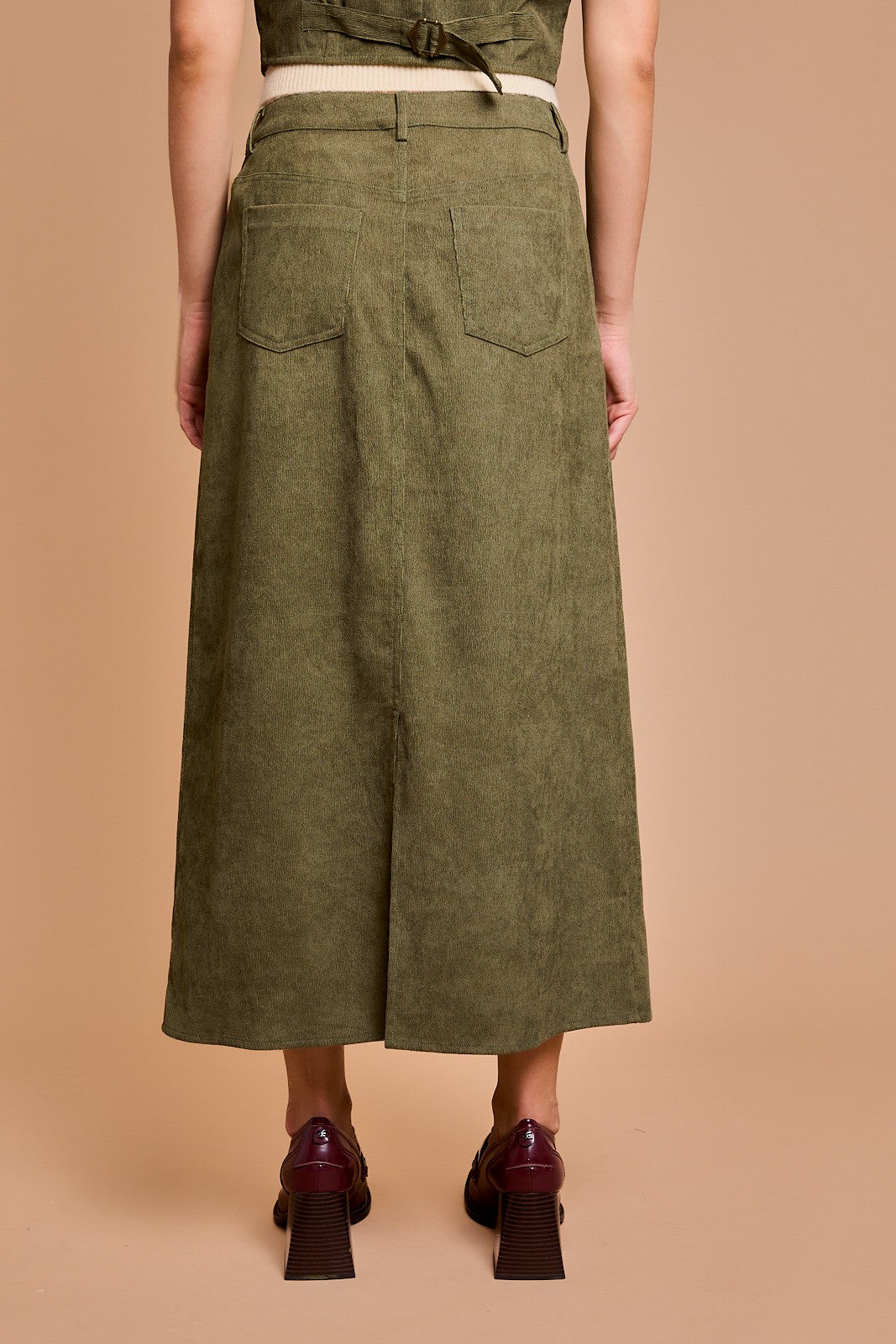 CORDUROY MAXI SKIRT