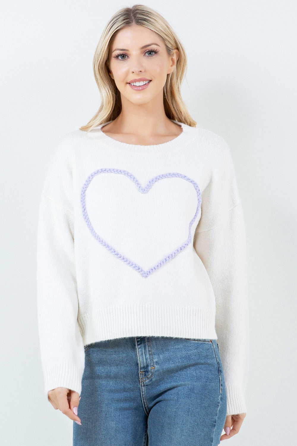 HEART OUTLINE SWEATER