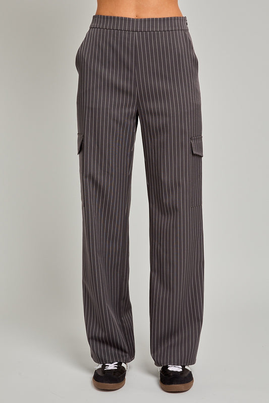 PINSTRIPE CARGO PANTS