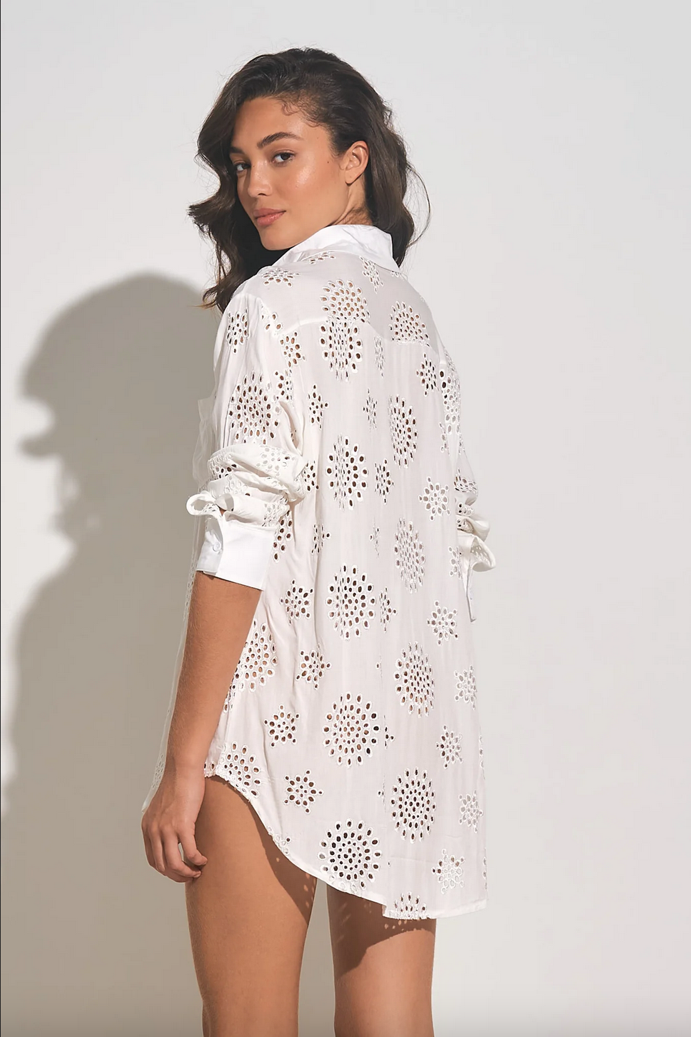 EYELET COVERUP TOP