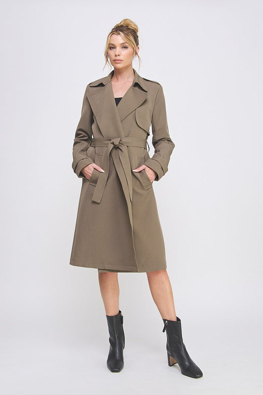 TIE TRENCH COAT