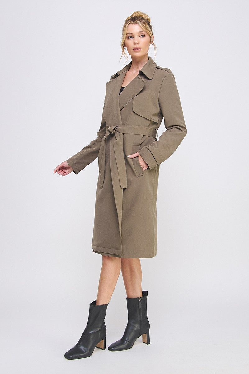 TIE TRENCH COAT