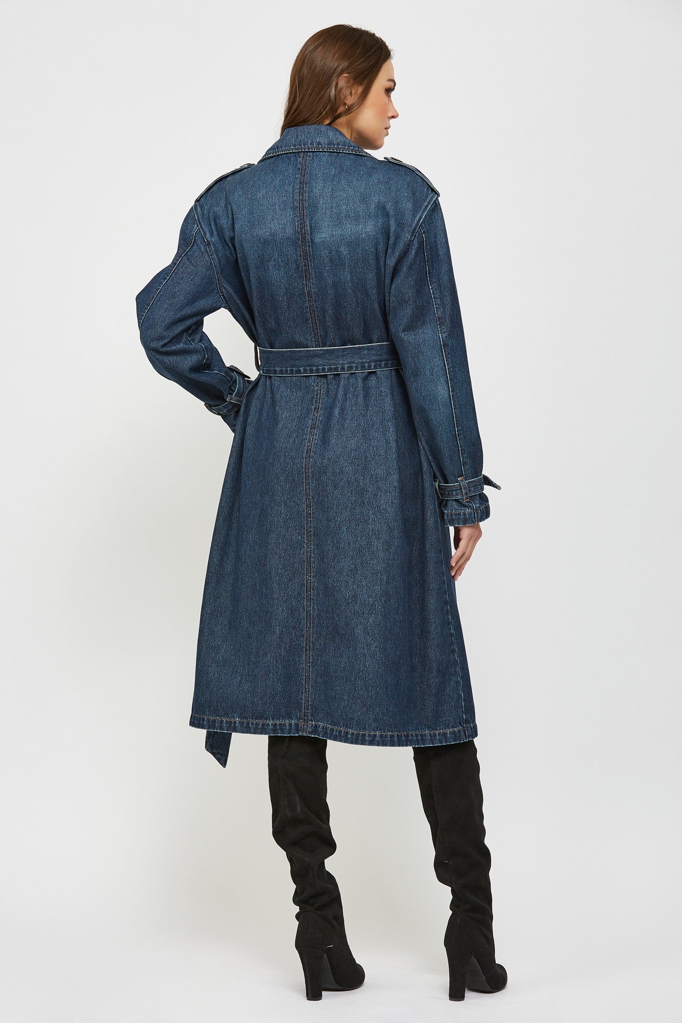 DENIM TRENCH COAT