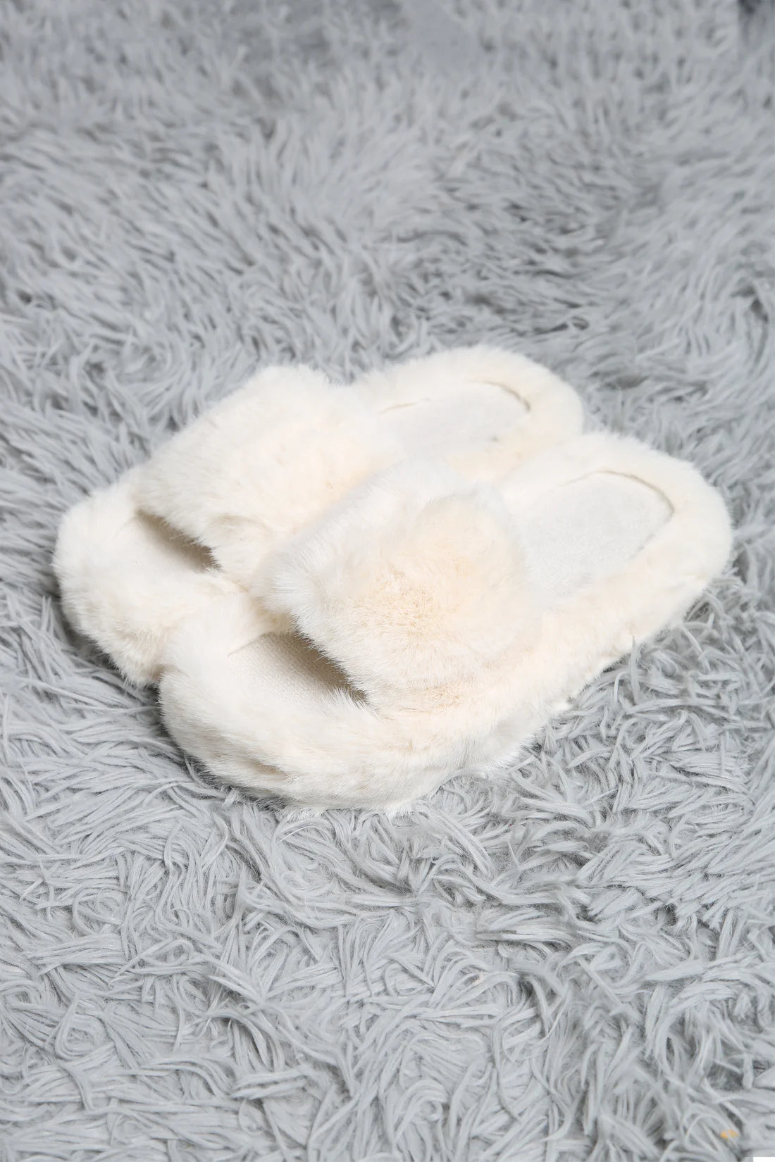 FUZZY OPEN TOE SLIPPERS