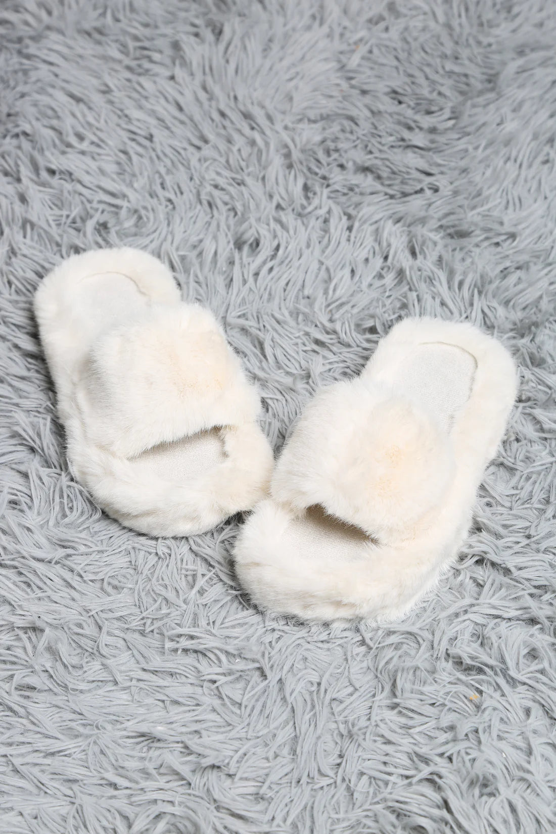 FUZZY OPEN TOE SLIPPERS